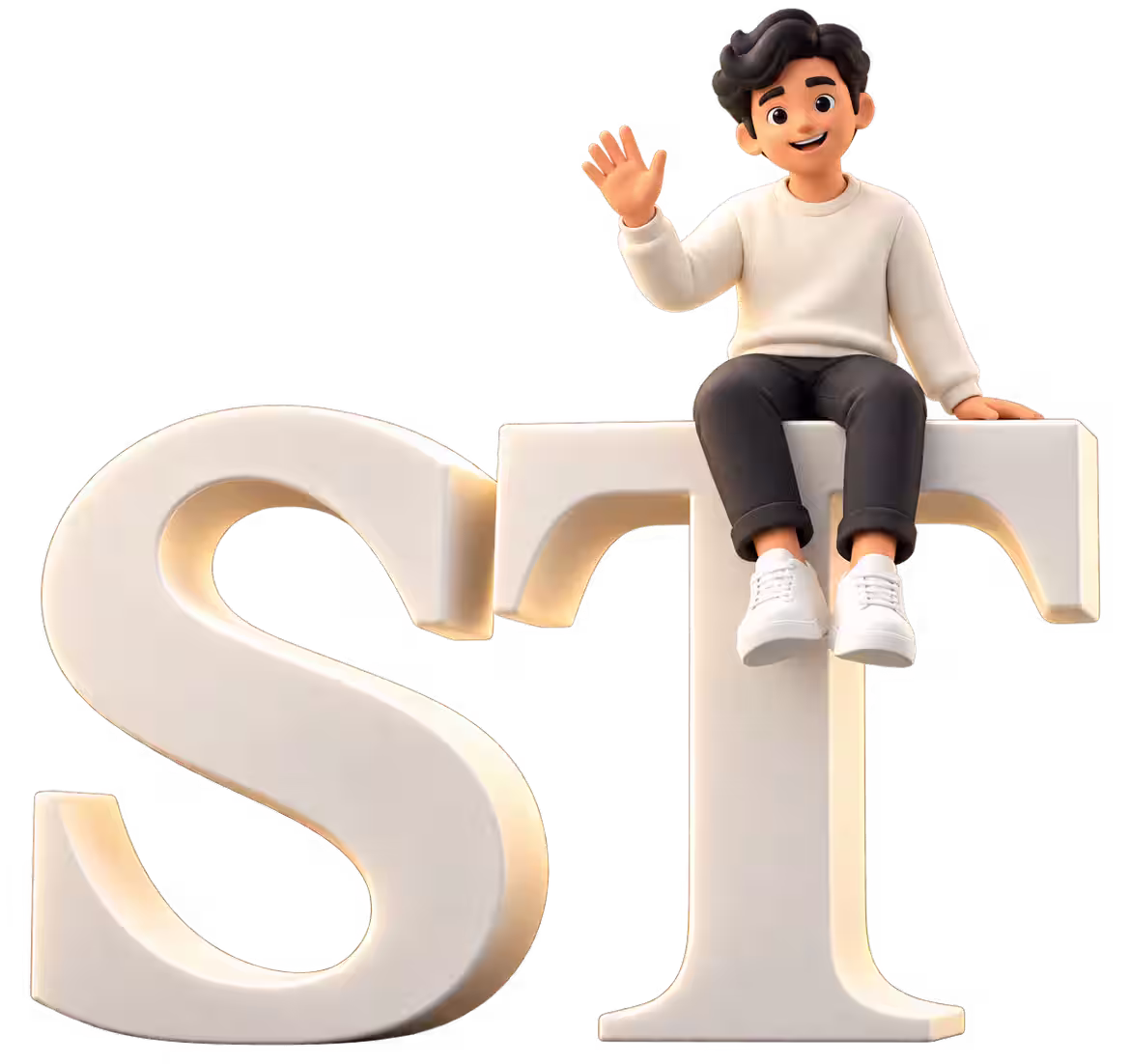 ST monogram portrait artwork